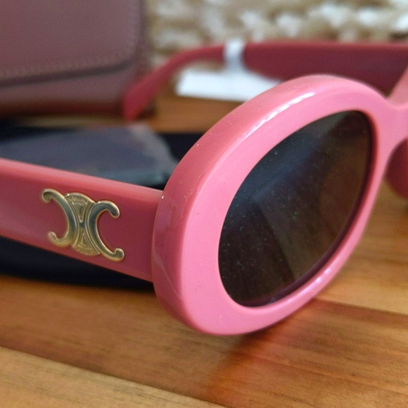 Celine’s Triomphe sunglasses pink🔥NWT🔥NEVER USED! ZERO SCRATCHES!A+ - Picture 6 of 17